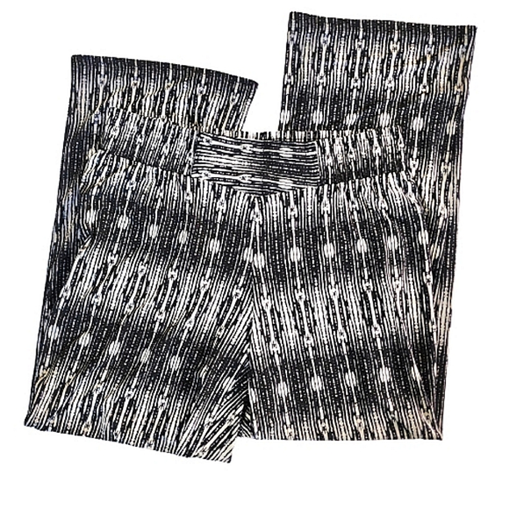 Black & White Abstract Stretch Flared Premise Studio Boho Pants